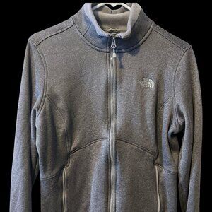 The North Face Jacket Womens Large Gray Fleece Lined Full Zip Hiking Agave